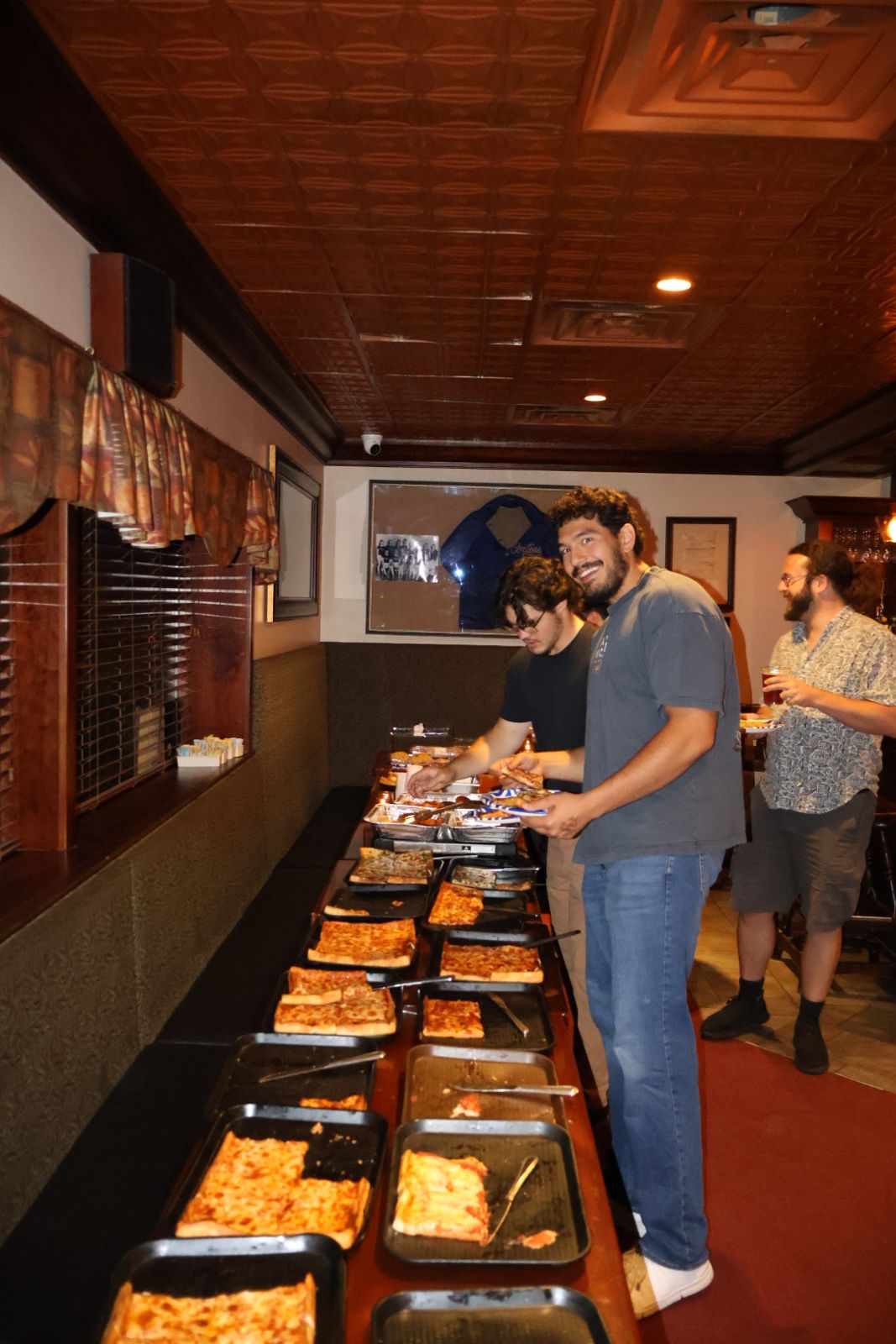 Pizza and wings buffet